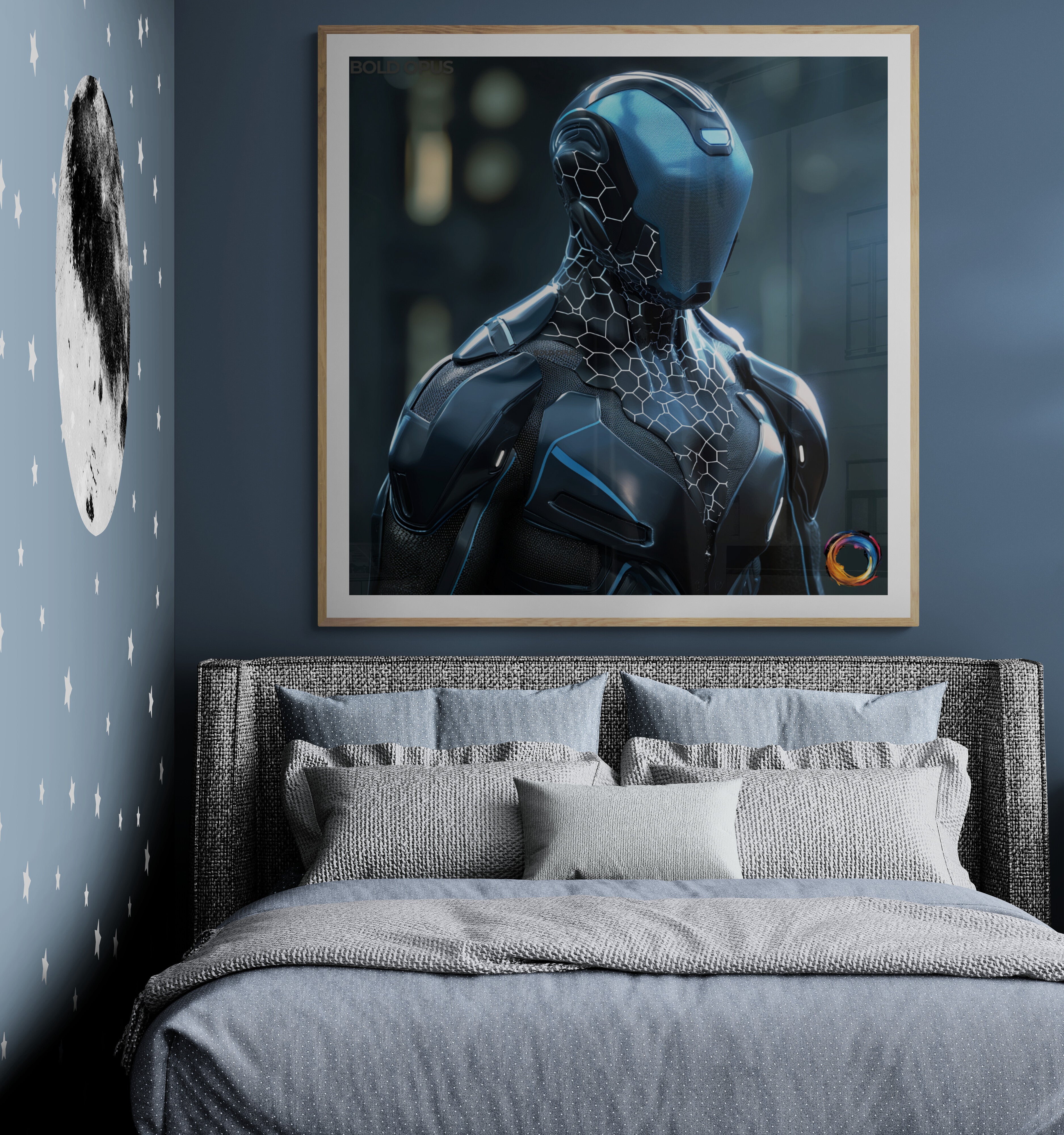 Blue Honeycomb Alien - DIGITAL PRODUCT